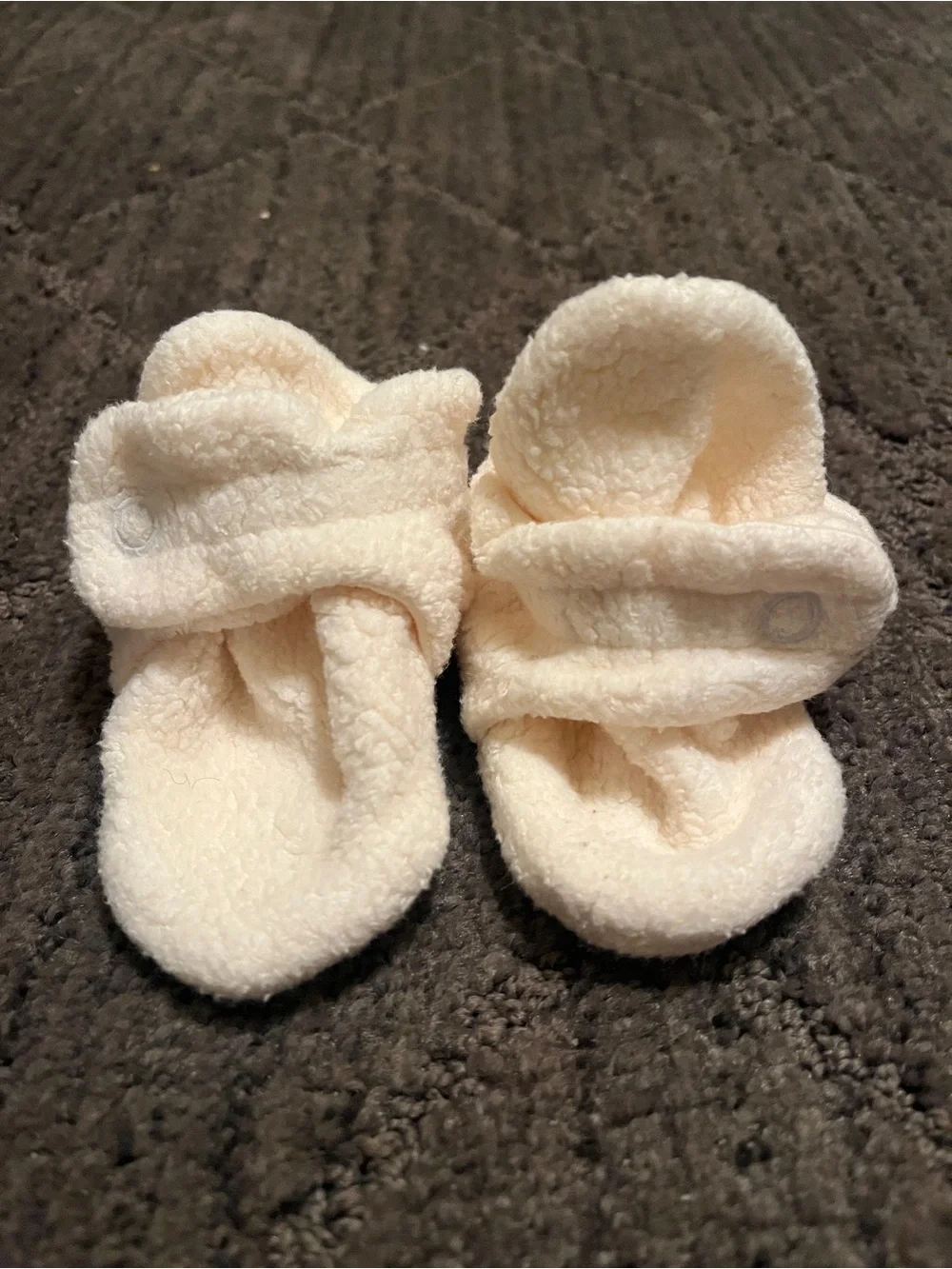 Zutano Cream Baby Booties Size 3M